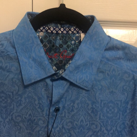 Mens NWT Robert Graham Short Sleeve Button Up Shirt (Size Small) - Picture 2 of 8